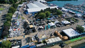 aerial views of southampton boat show
