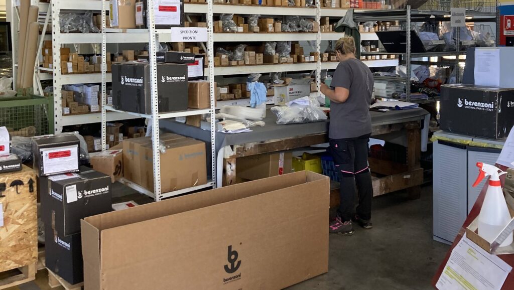 sorting product at Besenzoni