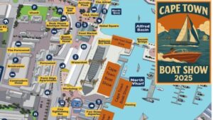 graphic of cape town boat show map