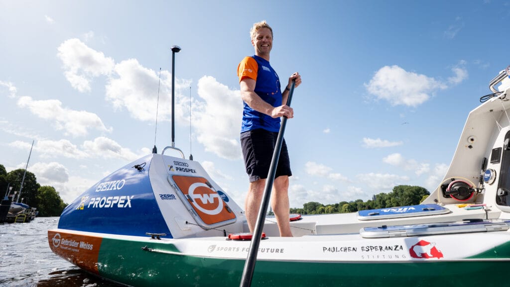 Michael walther on SUP to cross Atlantic