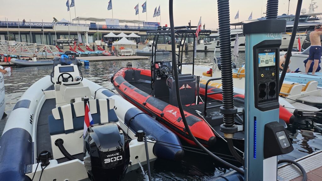 Explomar outboards on the dock