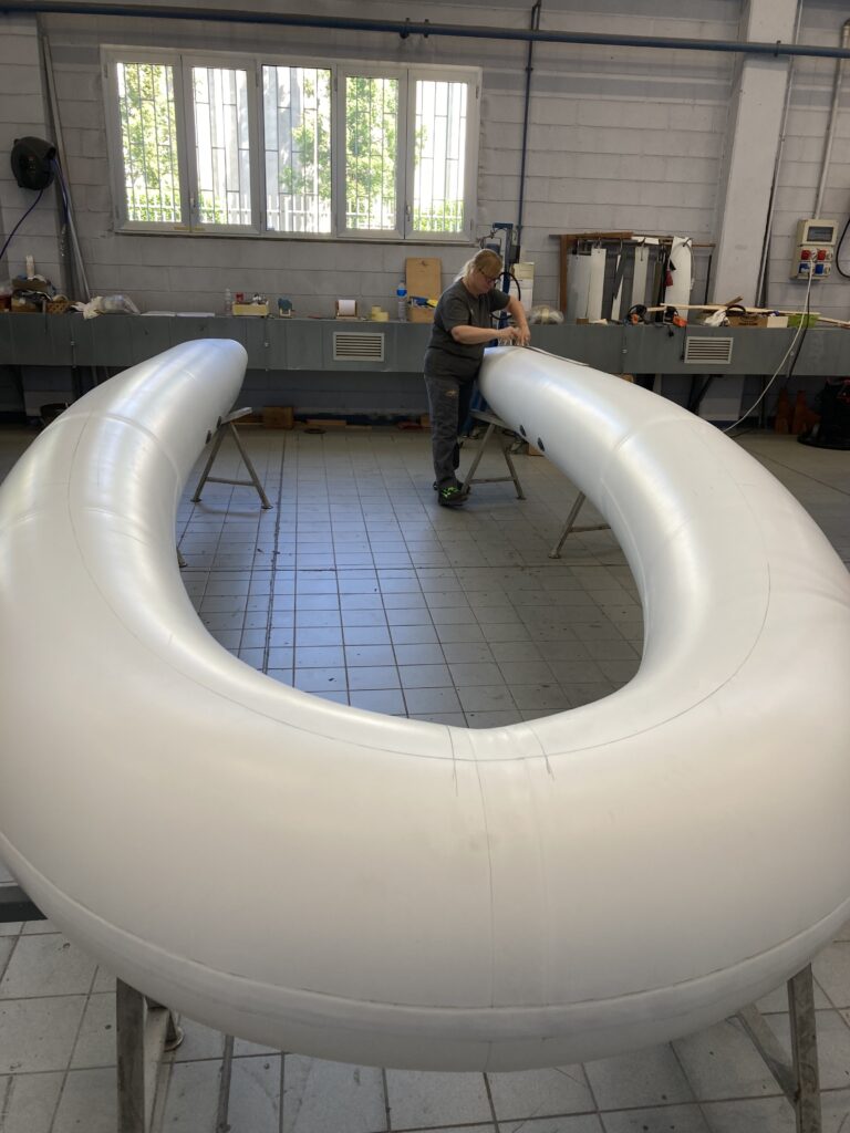 inflatable hull at Castoldi in Italy