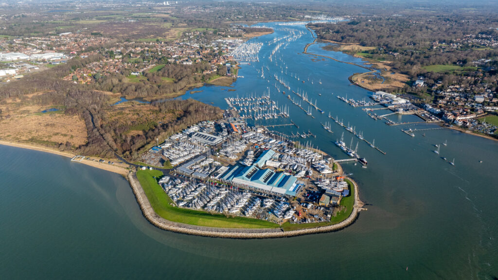 Aerial view of MDL marinas