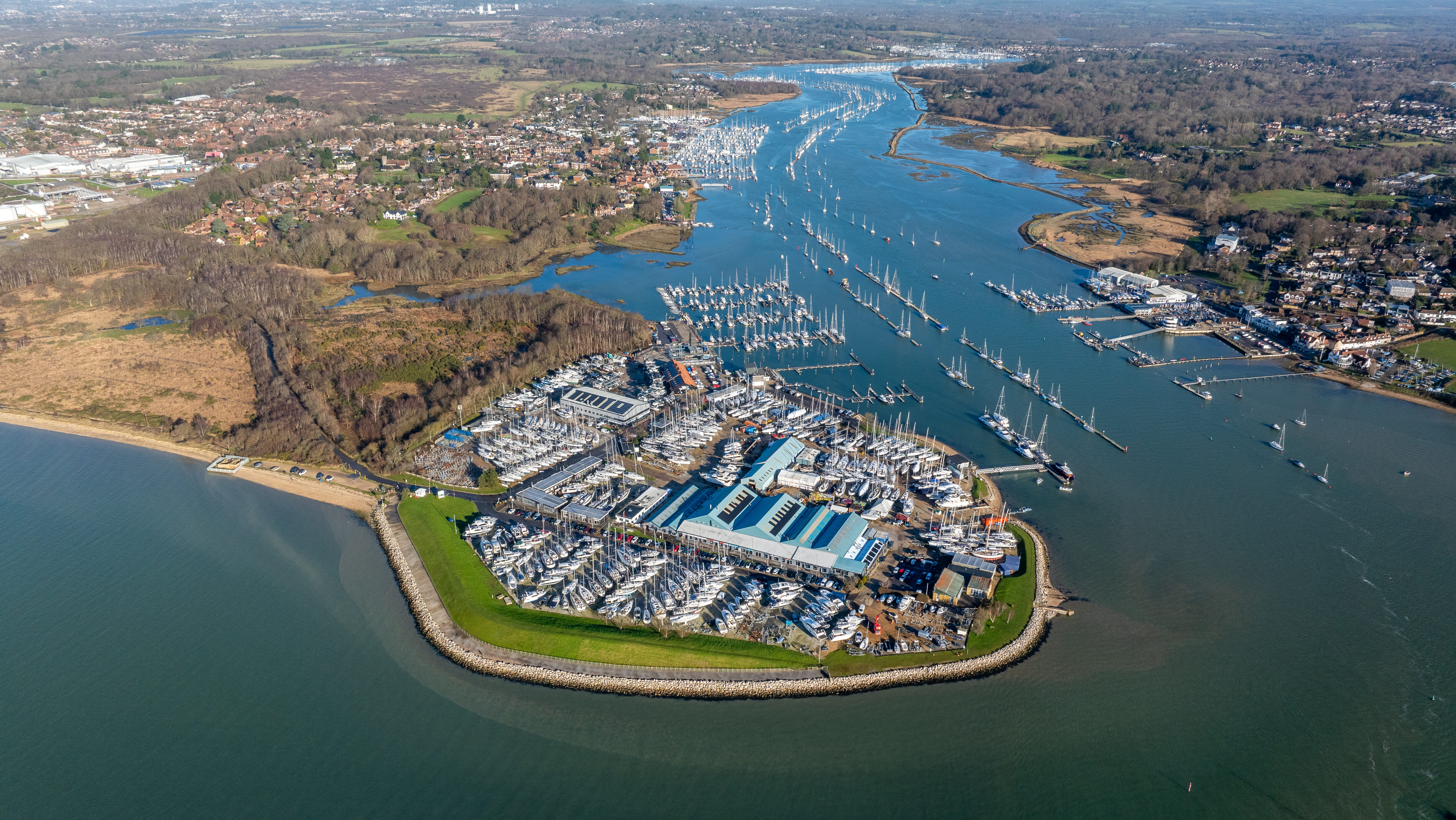 Aerial view of MDL marinas
