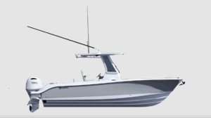 Side profile of Nimbus Edgewater 250CC