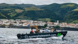 Explomar's WAVE 300 outboard powering the Terra Azul electric boat in the Azores