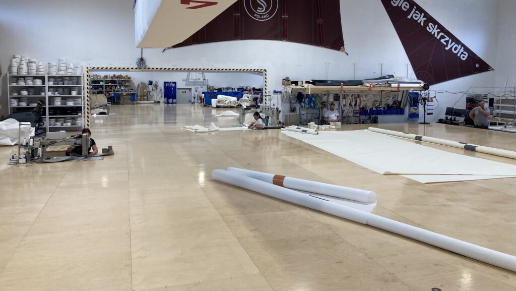 sail loft floor stretching out at Sale Service