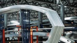 Inside a steel factory