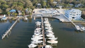 A Florida marina from above