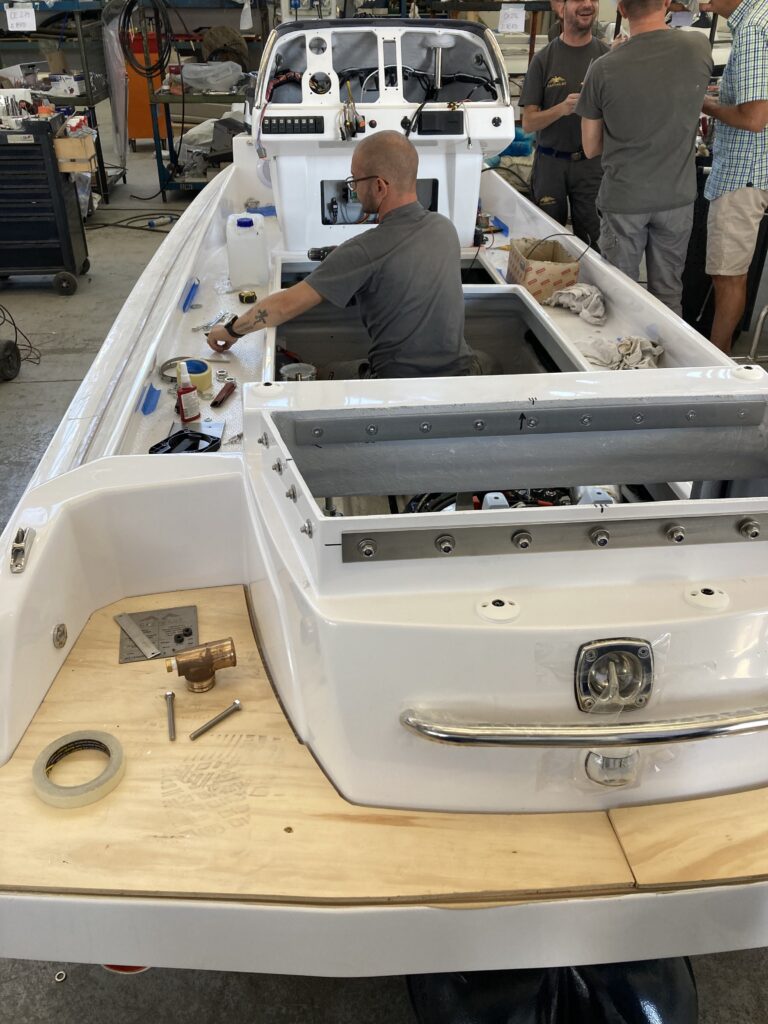 Man stands in tender building it at Castoldi in Italy