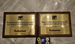 two gold plaques to Actisense at NMEA awards