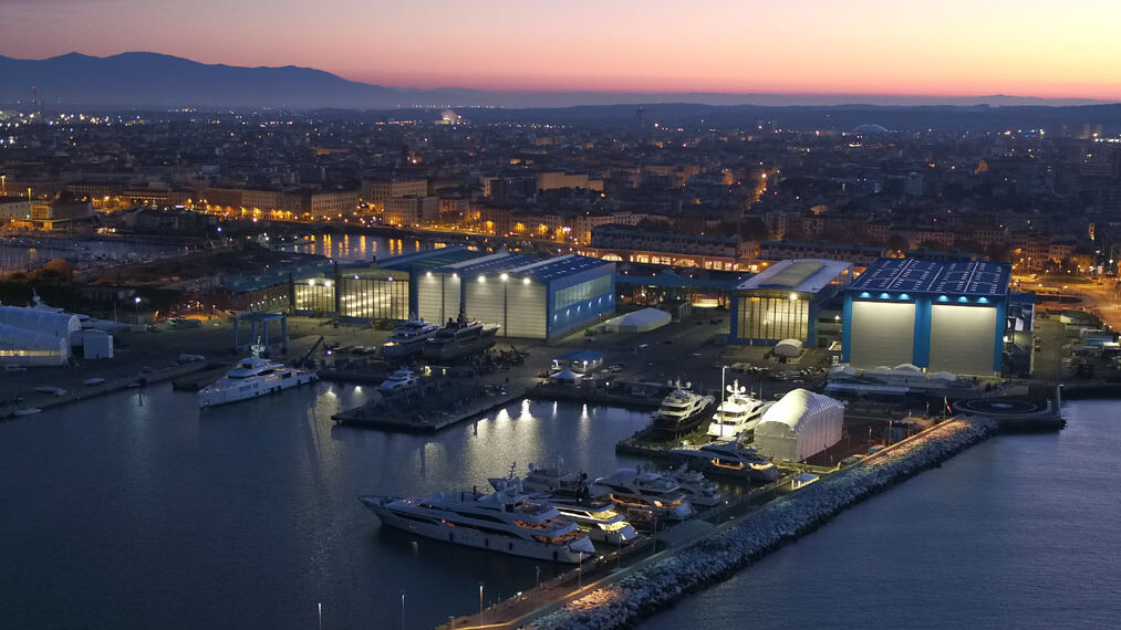 Benetti shipyard in Livorno
