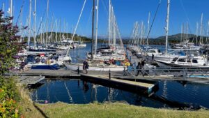 Image of scottish marina, craobh marine with sailing yachts in view