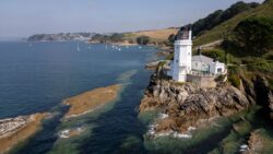 image showing falmouth coastline and lighthouse