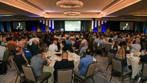 Tables at an IBEX gala event