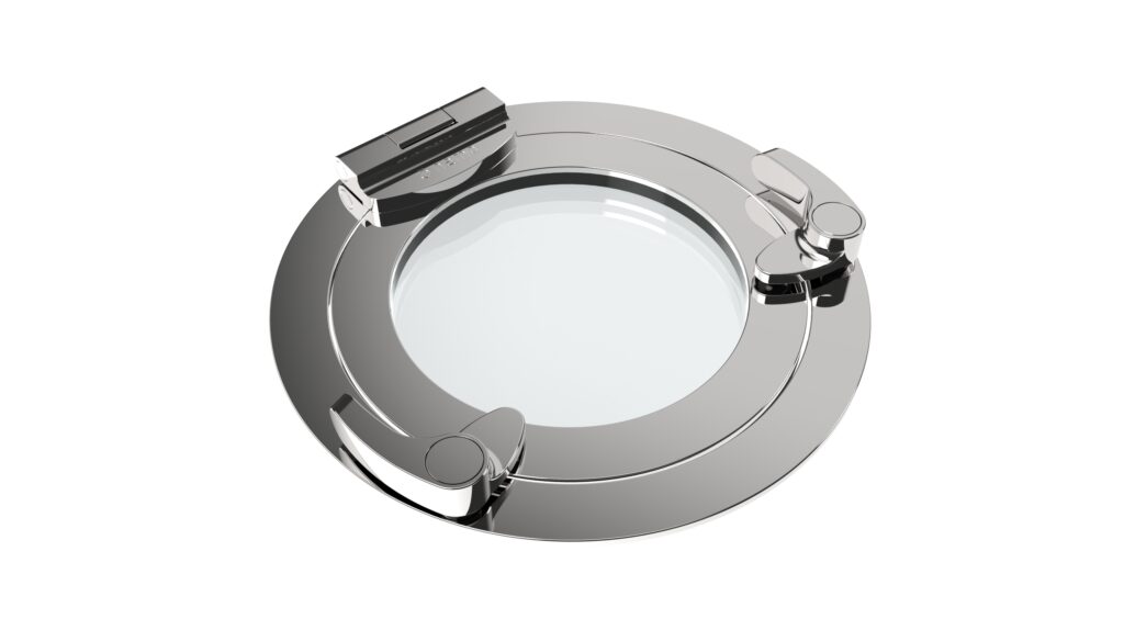 Slimline chrome closed porthole - product shot