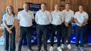 people standing in a row to formalise osculati and bluefin partnership