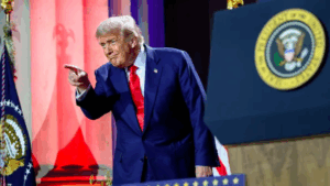 Man points finger into ether