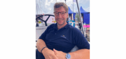Stefan Zimmermann Zschocke Oyster CEO sat on a boat and smiling