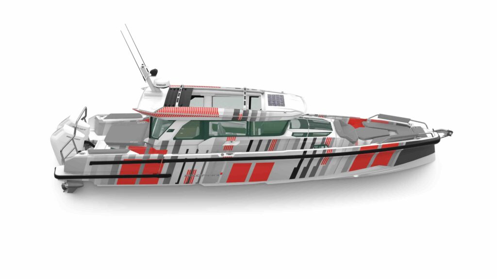 Axopar 38 XC Cross Cabin speedboat rendering