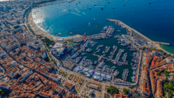 Aerial view of Cannes Yachting Festival