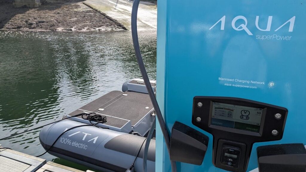Aqua 150 supercharging the Vita Seal at Fowey Harbour
