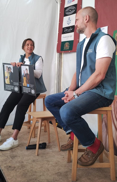 Belinda Joslin and Will Reed sit in Wooden Boat Stage at SIBS to talk about creating a more diverse industry