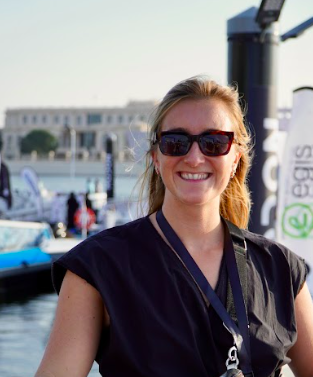 Entrepreneur smiles at camera. This is Gabbi Richardson of Yachting Ventures