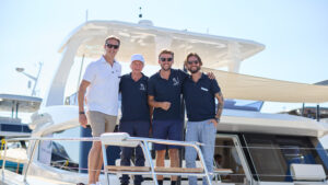 From left: Dennis de Roos (Omaya Yachts), Jurjen and Hylke Poorting (Natural Yachts) and Kaloyan Radulov (Omaya Yachts)