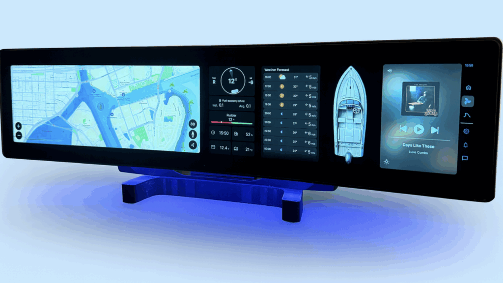 Image of marine navigation display from Marivue
