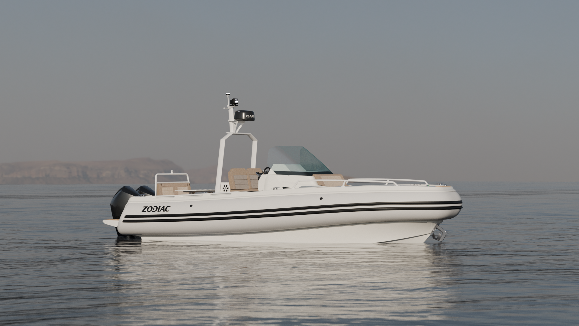 Zodiac tender x9CC side view