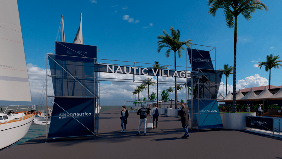 Rendering of entrance to boat show