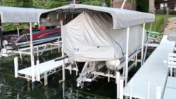 Boat under covers