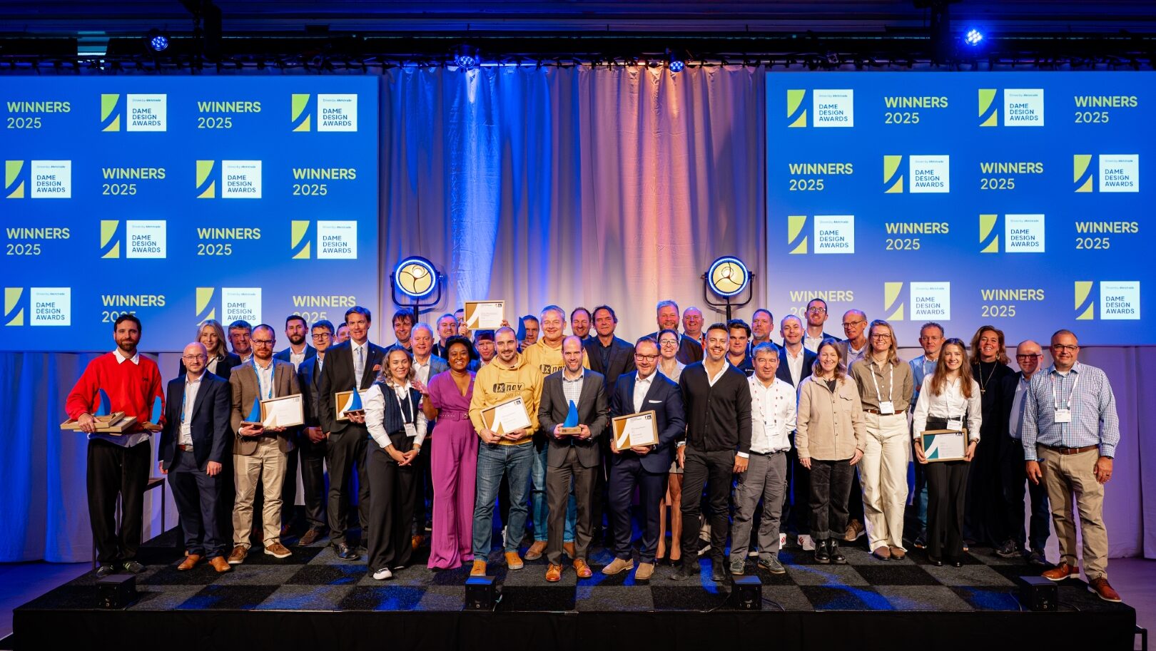 DAME Design Awards winners 2025 on stage