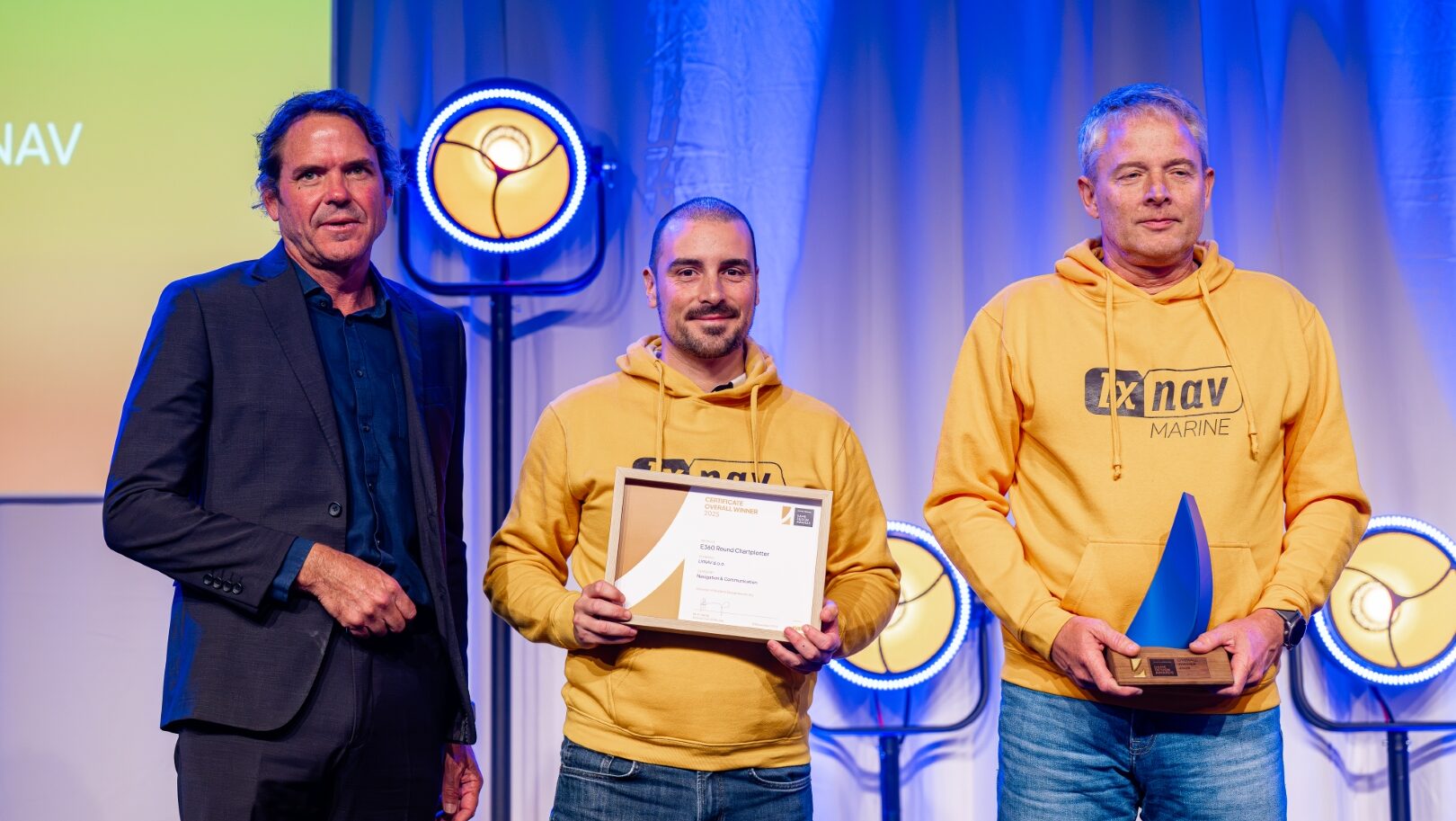 DAME 2025 winners LXNAV on stage