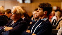 Audience at Yacht Racing Forum where marine industry demographics were discussed