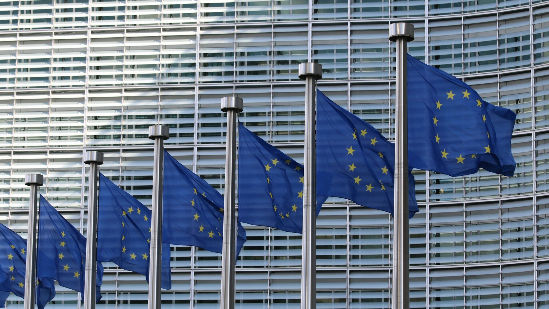 EU flags at the European Commission Berlaymont building