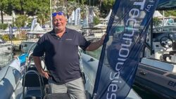 Martin Schwarz EPTechnologies stands on a boat