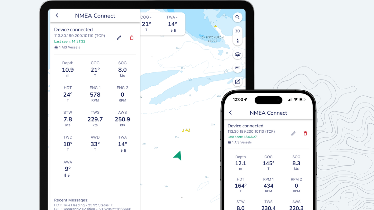Screenshot of Savvy Navvy NMEA Connect