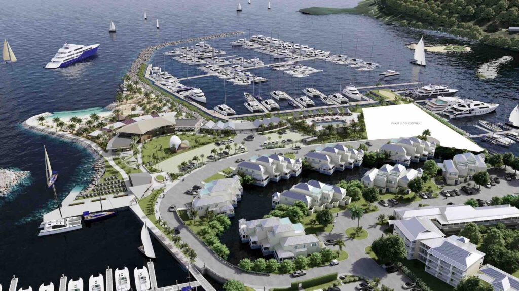 rendering of extended marina