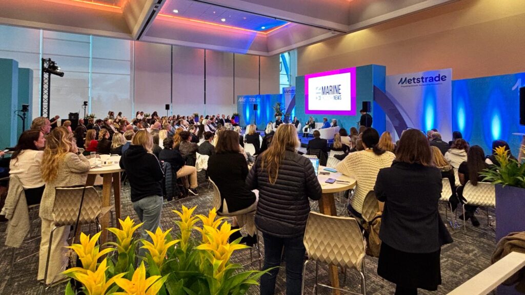 View of audience at women in marine event enjoying tips on succession planning from Cannes Yachting Festival