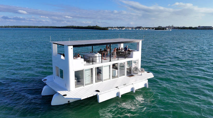 solar-electric yacht from Arkup on sea