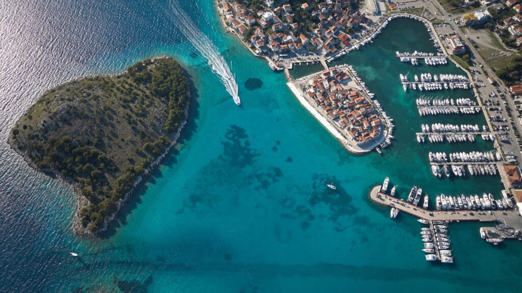 D-Marin Tribunj Croatia marina birds-eye view