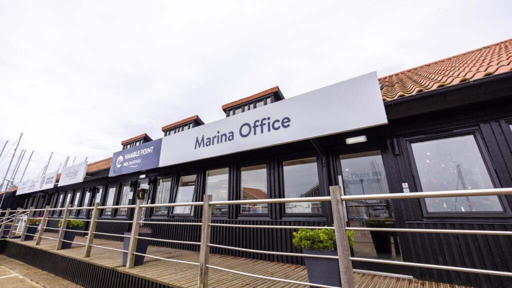 Image of new marina office at Hamble Point Marina