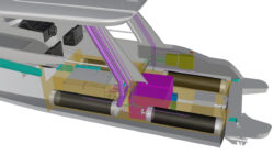 MED Group hydrogen-powered TYKUN H1 render close-up hydrogen system