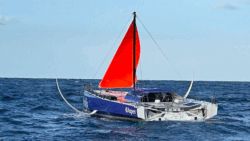 Pip Hare Ocean Racing - Pip's jury rigged boat after de-masting in Vendee Globe