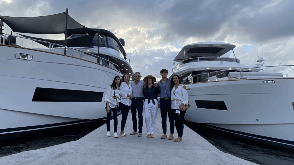 Omaya Yachts Mexico team on dock