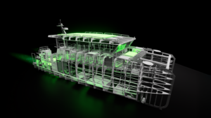 The All-Electric Archipelago 40 structural render