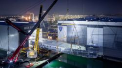 Heesen Project Evita superstructure and hull joined