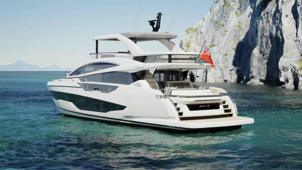 Pearl 73 luxury white 70ft motor boat